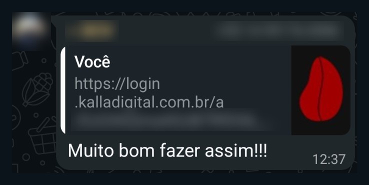Print de WhatsApp: respondendo ao link do portal, o médico escreve: Muito bom fazer assim!!!